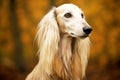 Saluki purebred beautiful breed of dog, background nature