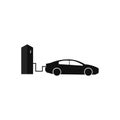 salute electric cars charging illustration, simple electric car design, icon electric car