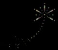 Soft Dissolving Pixelated Halftone Salute Fireworks Trace Icon