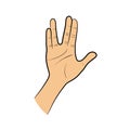 Salute Hand Gesture. Vector