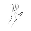 Salute Hand Gesture. Vector