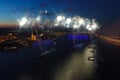 Salute Scarlet Sails. festive salute is grandiose. Fireworks pyrotechnics