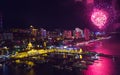 Salute in the seaport of Sochi, Russia