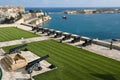 Saluting Battery And Grand Harbor Of Valletta Royalty Free Stock Photo