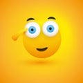 Saluting Face - Happy Emoji Icon Design - Yellow Face with Right Hand Saluting - Sign of Respect Royalty Free Stock Photo