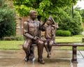 `Saluting a Hero` by Gary Alsum at the Department of Public Safety North Training Facility in Southlake. Royalty Free Stock Photo