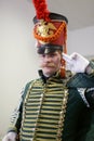 Saluting hussar Royalty Free Stock Photo
