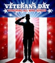 Saluting Soldier Patriotic Veterans Day Design