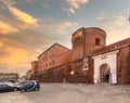 Castile fortress in Piazza Castello in Saluzzo, Italy