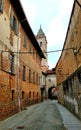 Saluzzo town, Italy. Art and time