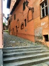 Saluzzo town, Piedmont region, Italy. Art, history, beauty and splendid ancient alley
