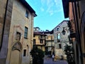 Saluzzo town, Piedmont region, Italy. Art, history, beauty and splendid ancient alley