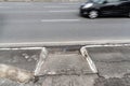 Salvador, Bahia, Brazil - August 11, 2023: Access ramp for wheelchair users and people with physical motor disabilities. Avenida