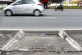 Salvador, Bahia, Brazil - August 11, 2023: Access ramp for wheelchair users and people with physical motor disabilities. Avenida