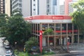 Salvador, Bahia, Brazil - August 11, 2023: Banco do Santander. Facade of the agency located on Avenida Tancredo Neves