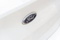 Salvador, Bahia, Brazil - August 11, 2023: Detail of the Ford brand car name