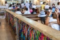 Faithful pray during mass at Senhor do Bonfim Church in the city of Salvador, Bahia