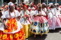 Candomble fans participate in the procession in honor of Santa Barbara Royalty Free Stock Photo