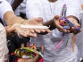 Faithful celebrate the last Friday of the year at Senhor do Bonfim Church. Salvador, Bahia, Brazil