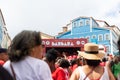 Hundreds of people are seen praying during a tribute to Santa Barbara in Pelourinho, city of Salvador, Bahia