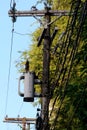Utility pole transformer