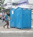 Chemical toilet on the street