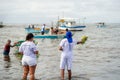 Candomble fans are seen paying homage to Yemanja on Rio Vermelho beach