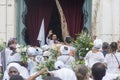 member of the candomble religion participates in a party in honor of Yemanja in the city of Salvador