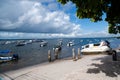 Boats stopped in the port of Valenca bound for Morro de Sao Paulo