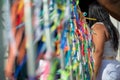 Catholics are seen outside the Senhor do Bonfim church during the mass in honor of the first Friday of 2022 in the city of