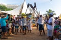 fishermen and members of candomble are seen carrying gifts for iemanja in the city of salvador, bahia