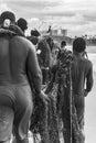 Fishermen taking the big net to the colony