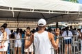 Hundreds of Catholics attend the outdoor mass on the traditional first Friday of 2023 at Senhor do Bonfim church