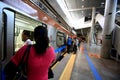 Passenger in a subway station in salvador Royalty Free Stock Photo