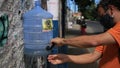 hand washing system on the street