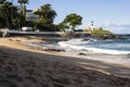 View from afar of Farol da Barra, postcard city of Salvador, Bahia, Brazil Royalty Free Stock Photo