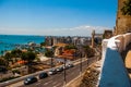 SALVADOR, BAHIA, BRAZIL: Lacerda Elevator and All Saints Bay Baia de Todos os Santos in Salvador Royalty Free Stock Photo