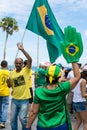 Brazilians protesting against the government of President Dilma Rousseff