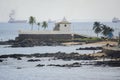 The Fort of Santa Maria was built from 1614 and is located on the beach of Porto da Barra, city of Salvador, Bahia, Brazil Royalty Free Stock Photo