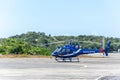 Bahia military police helicopter PR-RPM 5 stopped at the air force base in the city of Salvador, Bahia Royalty Free Stock Photo