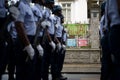 Air force soldiers are seen during the Brazilian independence parade in the city of Salvador, Bahia.aeronautics