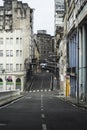 Deserted streets in quarantine. Royalty Free Stock Photo