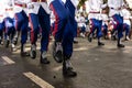 Students from the military school parade during a tribute to Brazilian Independence Day in the city of Salvador, Bahia