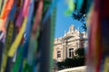 View of the medical school located in Largo Terreiro de Jesus, Pelourinho, historic center of the city of Salvador, Bahia Royalty Free Stock Photo