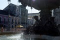 View of the water fountain at Largo Terreiro de Jesus in Pelourinho, located in the historic center of the city of Salvador, Bahia Royalty Free Stock Photo