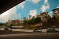 SALVADOR, BAHIA, BRAZIL: Street with modern houses in the city. The poor quarter, the so-called favelas Royalty Free Stock Photo