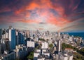 Salvador Bahia skyline, Brazil. Aerial drone panoramic view. View of urban buildings Royalty Free Stock Photo