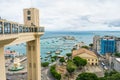 A view of Lacerda Elevator and Bay of All Saints Baia de Todos os Santos in Salvador Royalty Free Stock Photo