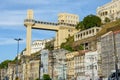 View of Lacerda Elevator from lower city in Salvador Bahia on Brazil Royalty Free Stock Photo