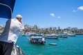 Panoramic of Salvador de Bahia from Todos los Santos bay Royalty Free Stock Photo